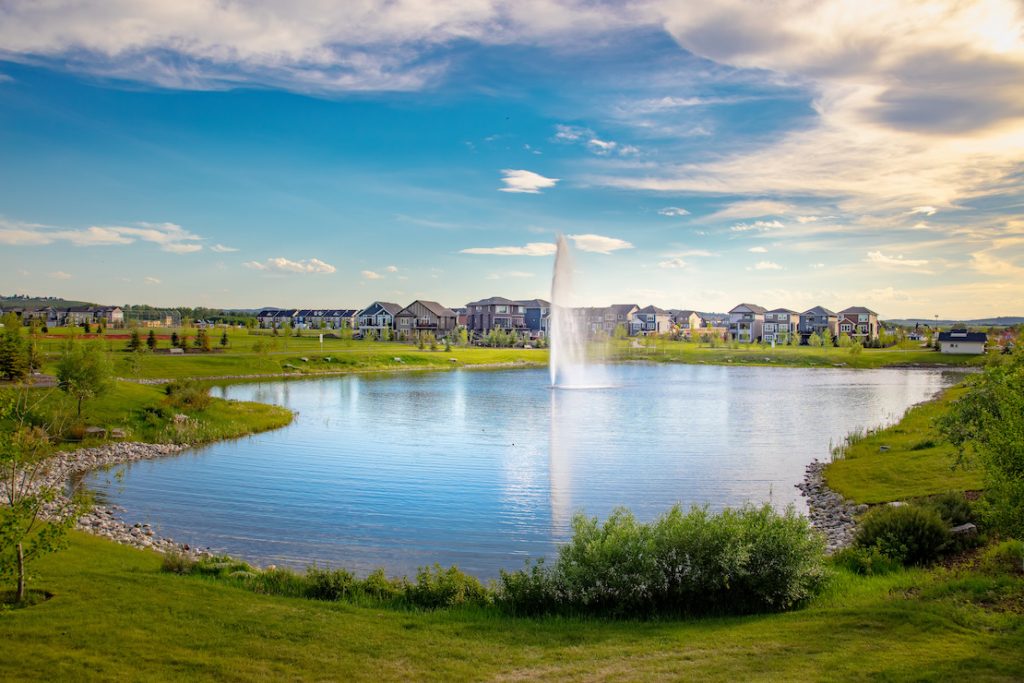 Legacy Stormwater Pond and Water Feature - Calgary - Legacy