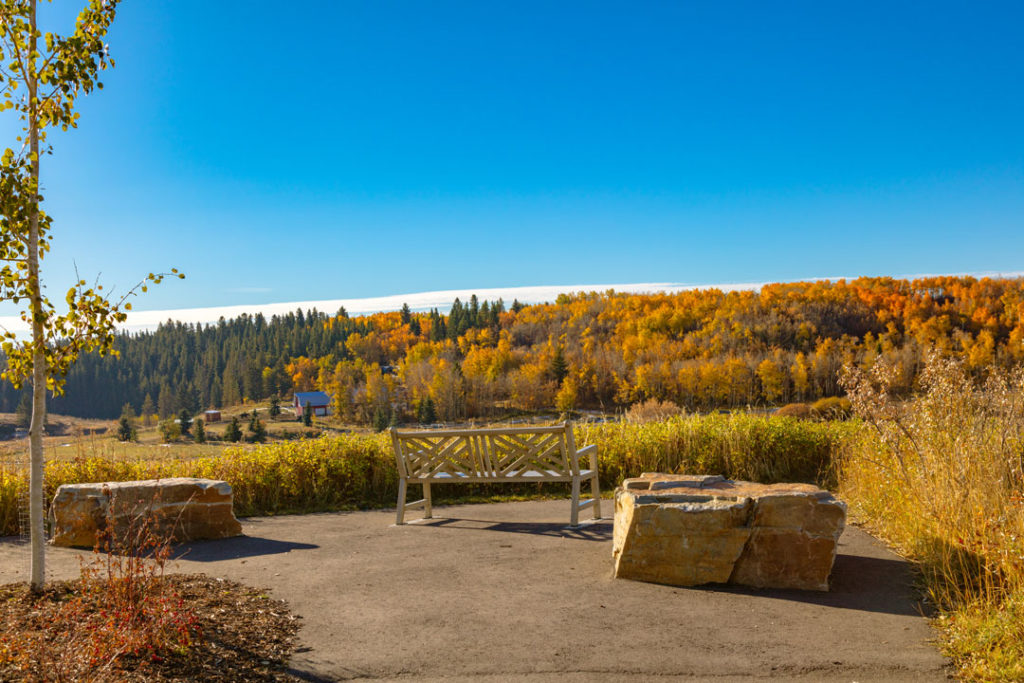 Pine Creek Valley in the Community of Legacy in South Includes 300 Acres of Developer-Protected Environmental Reserve with beautiful rest spots equipped with benches overlooking the reserve from the ridge.