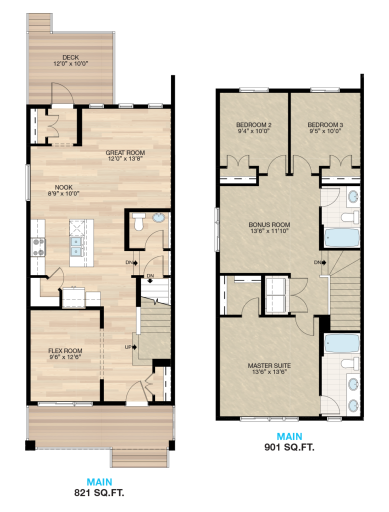 Trico Homes Duplex Showhome Floorplan - Calgary - Legacy